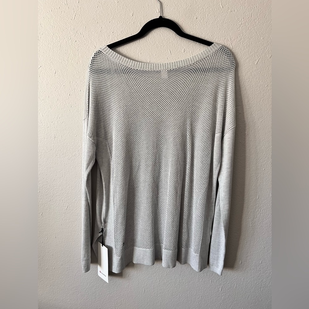 Lululemon Well Being Sweater size 8 Vapor Grey Gray New NWT